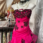 Hot Pink Strapless A-Line Vintage Long Prom Dress Formal Evening Gown, DP4572