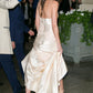 Champagne Spaghetti Straps Sheath Long Party Dress Evening Dress, DP4591