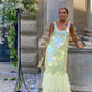 Fashion Yellow Straps A-Line Sequins Long Party Dress with Feathers, DP4638