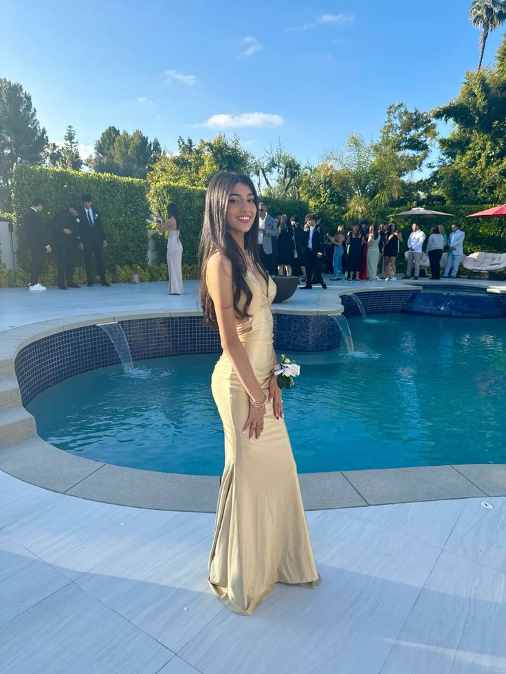 Champagne Straps Mermaid Satin Long Formal Prom Dress Evening Party Dress, DP4694