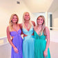 Elegant Purple Halter A-Line Satin Long Party Dress Simple Wedding Guest Dress, DP4743