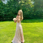 Pink Spaghetti Straps A-Line Long Formal Party Dress Wedding Guest Dress, DP4746