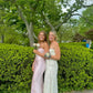 Pink Strapless Sheath Satin Long Formal Party Dress Simple Graduation Dress, DP4749