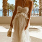 Elegant Halter Neck A-Line Lace Long Party Dress Chic Birthday Dress, DP4751