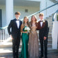Elegant Green Strapless Mermaid Satin Long Formal Prom Dress Evening Gown, DP4771