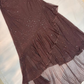 Brown Halter Neck Sheath Chiffon Long Prom Dress Vintage Party Dress, DP4791
