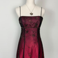 Burgundy Straps A-Line Beadng Long Prom Dress Vintage Party Dress, DP4814