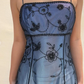 Blue Straps A-Line Beadng Long Prom Dress Vintage Party Dress, DP4815