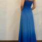 Navy Ombre Spaghetti Straps A-Line Beading Long Prom Dress Vintage Party Dress, DP4839
