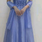 Lilac Spaghetti Straps A-Line Beading Long Prom Dress Vintage Party Dress, DP4842