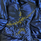Marineblaues Sweetheart A-Linie Satin Langes Ballkleid Vintage Abendkleid, DP4853