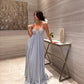 Elegant Spaghetti Straps A-Line Long Formal Party Dress Wedding Guest Dress, DP4860