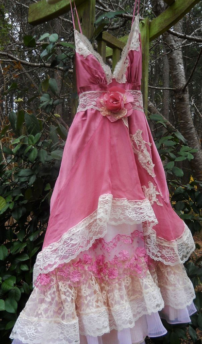Pink Spaghetti Straps A-Line Lace Long Party Dress Lovely Birthday Dress, DP4912
