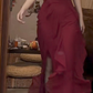 Burgundy Straps Sheath Ruffles Long Party Dress Sexy Evening Dress, DP4919