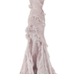 Robe de soirée élégante à col licou et dentelle style sirène, longue et à volants, DP4939