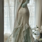 Fairy Spaghetti Straps Mermaid Ruffles Beading Long Party Dress Birthday Outfits, DP4964