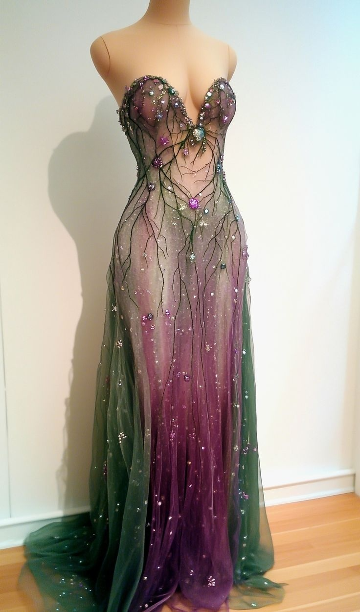 Chic Ombre Sweetheart A-Line Beading Long Party Dress Evening Gown, DP4966