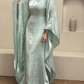 Schlichtes, langärmliges Etuikleid, langes, formelles Partykleid, muslimisches Abaya-Kleid, DP4998