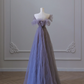 Elegant Strapless A-Line Tulle Long Formal Party Dress Evening Gowns, DP5294