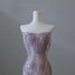 Elegantes, schulterfreies, perlenbesetztes Tüll-Meerjungfrauen-Abendkleid, langes Ballkleid, DP5305
