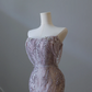 Elegantes, schulterfreies, perlenbesetztes Tüll-Meerjungfrauen-Abendkleid, langes Ballkleid, DP5305