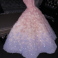 Fairytale Strapless A-Line Tulle Beaded Long Prom Dress Birthday Ball Gown, DP5316
