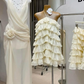 Pretty Ivory Halter Neck A-Line Layers Short Party Dress Homecoming Dress, DP5345