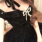 Black Off Shoulder A-Line Short Birthday Outfits Homecoming Dress, DP5350