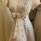 Fairytale Ivory Strapless A-Line Lace Beaded Prom Dresses Birthday Ball Gown, DP5467