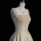 Light Green Straps A-Line Sequins Beading Long Party Dresses Birthday Outfits, DP5497