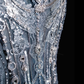 Blue Off Shoulder Mermaid Beaded Long Prom Dresses Evening Gowns, DP5524