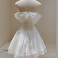 Lovely White Off Shoulder A-Line Short Party Dresses Homecoming Dresses, DP5530