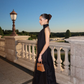 Black Halter Neck A-Line Long Evening Dresses Wedding Guest Dresses, DP5544