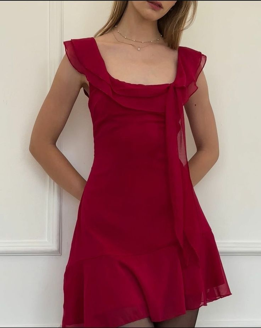Lovely Sleeveless A-Line Chiffon Short Party Dresses Homecoming Dresses, DP5596