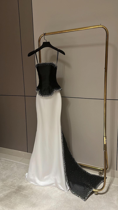 Stunning Strapless Mermaid Beaded Long Formal Dresses Evening Gowns, DP5606