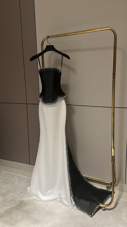 Stunning Strapless Mermaid Beaded Long Formal Dresses Evening Gowns, DP5606
