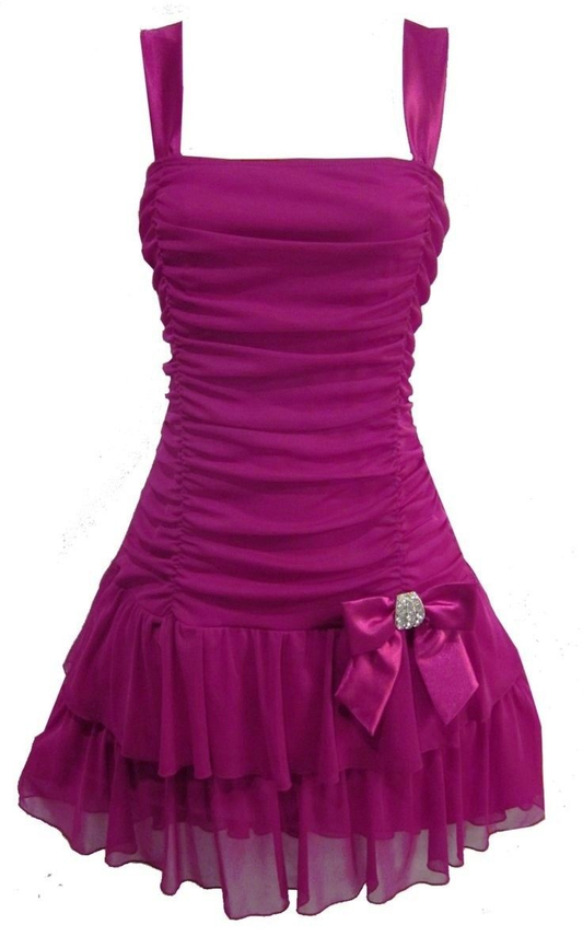 Fuchsia Straps Sheath Chiffon Short Party Dresses Homecoming Dresses, DP5765
