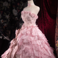 Glamorous Ruffled Strapless 3D Rose Beaded Sweet 16 Quinceanera Ball Gown DP7305