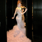 Gorgeous Glittering Pink Beaded Sequin Strapless Mermaid Design Elegant Prom Dress Evening Dress DP6251