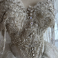 Fairycore White Halter Neck Corset Homecoming Dress Beaded Lace Short Tulle MIni Party Gown DP8300