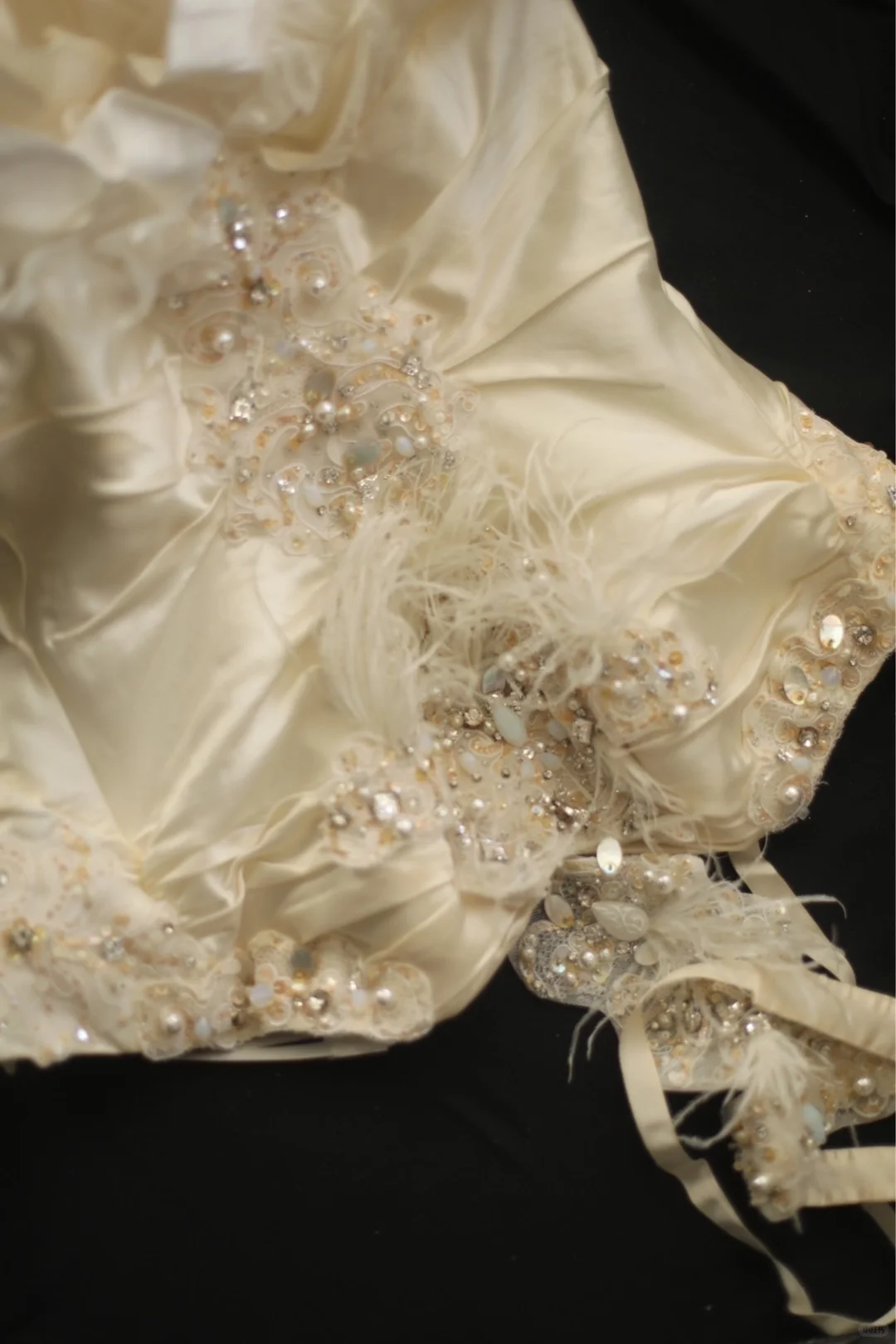 Elegant Ivory Tiered Ruffle Beaded Halter Neck A-Line Formal Wedding Dress DP7657