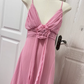 Ethereal Pink Spaghetti Strap Ruffled 3D Floral Prom Dress DP7953