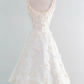 Vintage White 3D Grapes Applique Design A-Line Short Homecoming Dress Party Dress DP6217