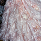 Gorgeous Pink 3D Flowers Sweet 16 Quinceanera Strapless A-Line Floor-length Prom Dress Evening Dress Ball Gown DP6416