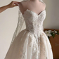 Classic Lace Applique Strapless Sweetheart Wedding Dress DP8390