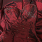 Wine Red Strapless A-Line Beading Satin Vintage Evening Gown, DP4284