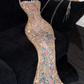 Gorgeous Shiny Beaded Exquisite Embroidery Mermaid Long Evening Dress Prom Dresses DP6202