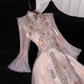 Gorgeous Sparkling Pink Beaded Sequin A-Line Romantic Chiffon Evening Dress Prom Dresses DP6166
