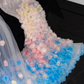 Gorgeous Sparkling Beaded Sequin Mermaid 3D Flowers Design Tulle Evening Dress Prom Dresses DP6163
