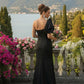 Elegant Black One-Shoulder Satin Mermaid Prom Dress DP8496